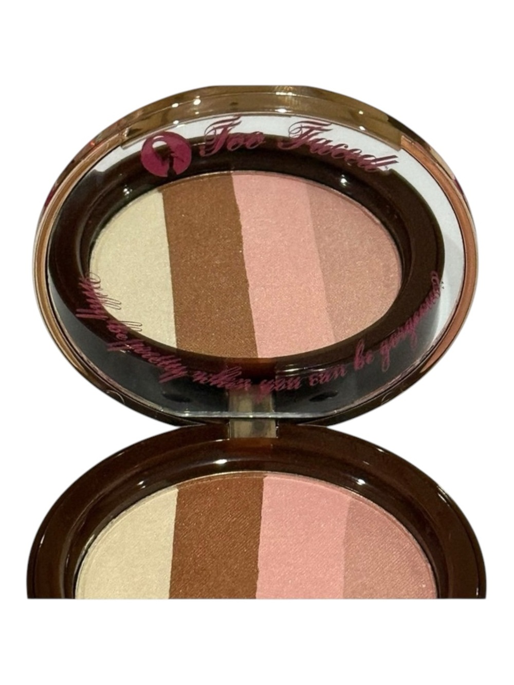 Deadstock: Too Faced 𖠌 Ltd Ed Snow Bunny Bronzer 𖠌 Mirror Finish Compact 𖠌 Full - Picture 7 of 16